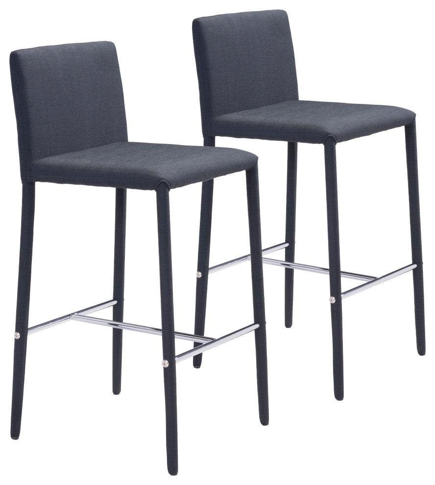 Confidence Counter Chair (Set of 2) Black