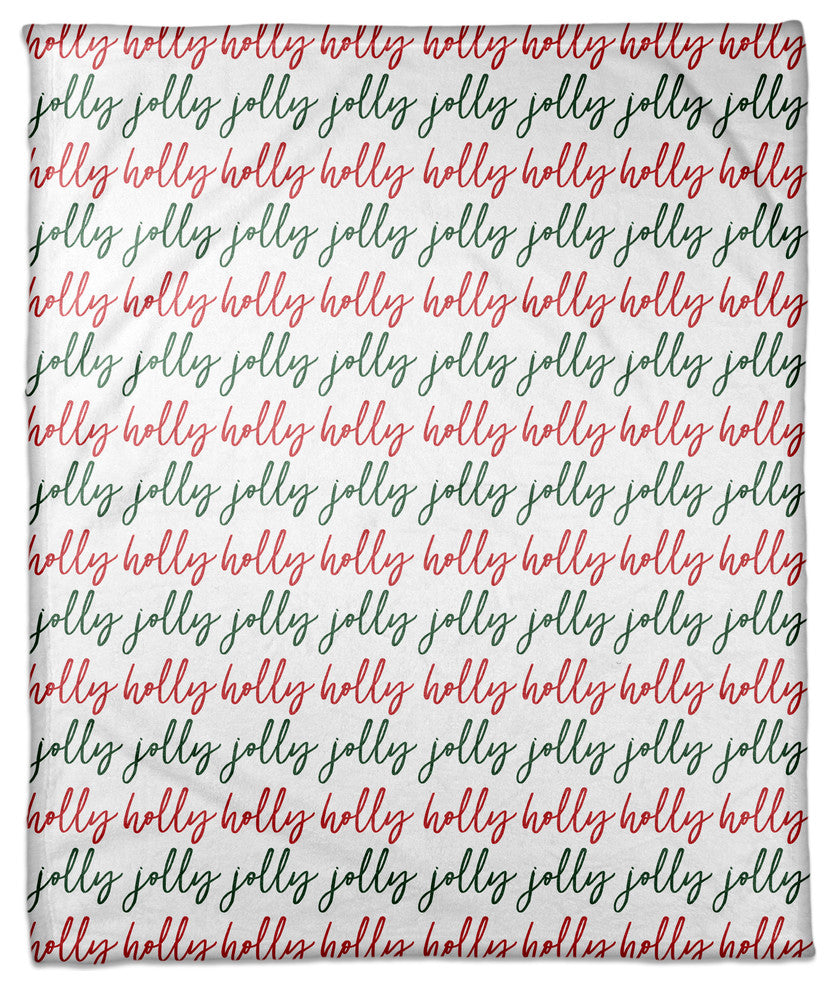 Holly Jolly 50x60 Coral Fleece Blanket