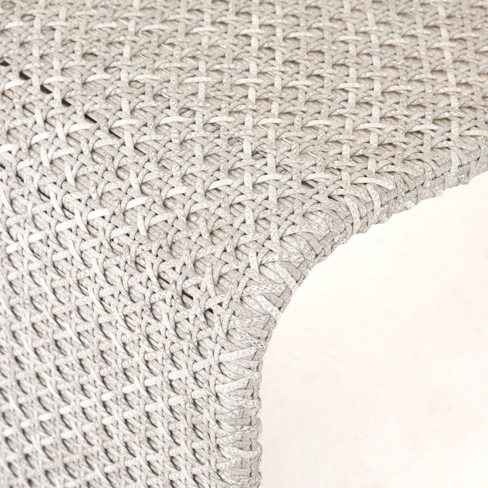 Paige Outdoor Woven Chaise Lounge-Grey