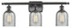 3-Light Caledonia 26" Bath Fixture, Oil Rubbed Bronze, Shade: Charcoal