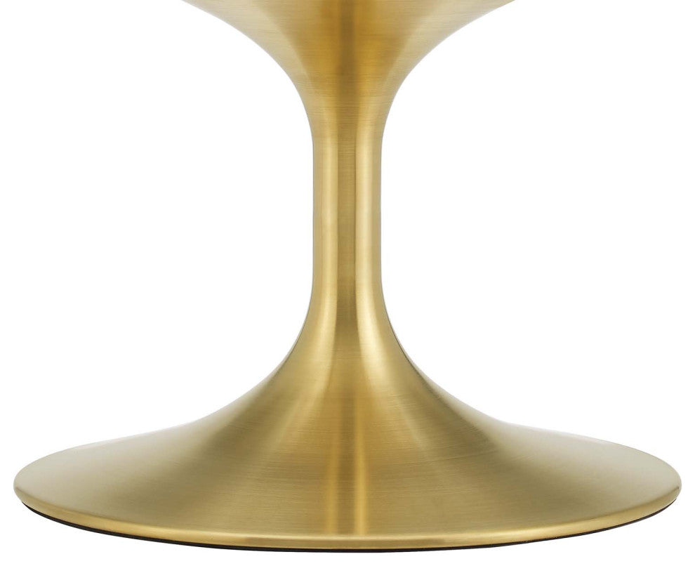 Coffee Table, Oval, Artificial Marble, Metal, Gold Black, Modern, Lounge