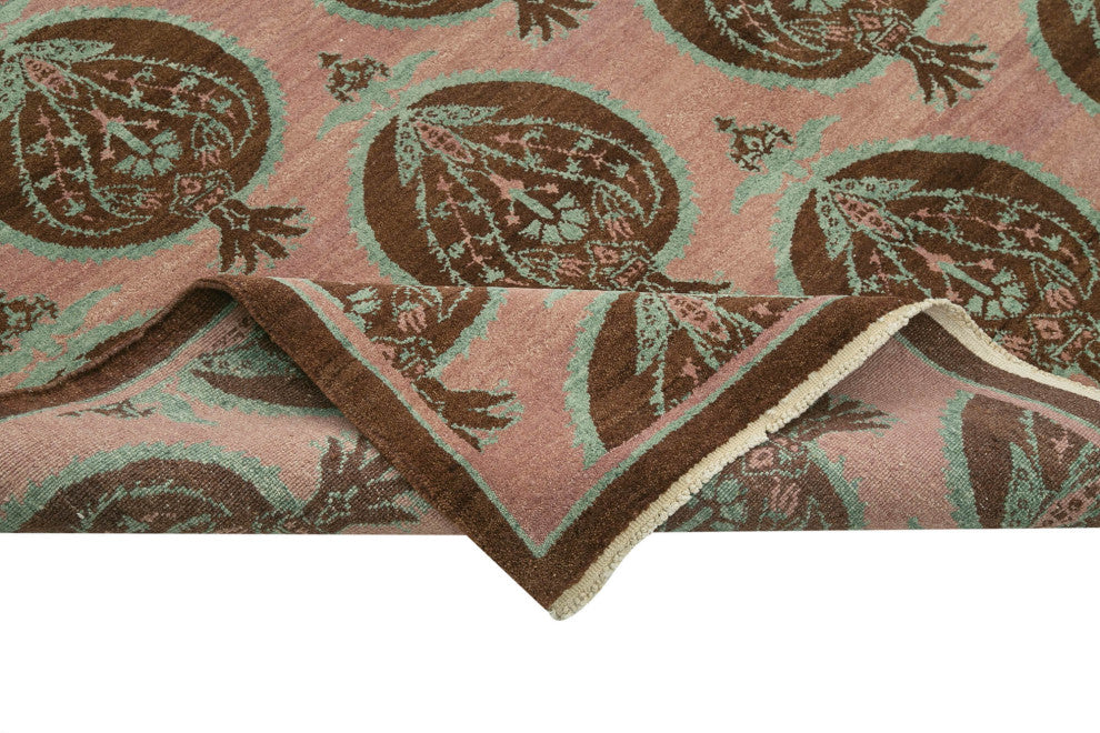 Rug N Carpet - Handmade Oriental 9' 0" x 11' 11" Wool Oushak Area Rug