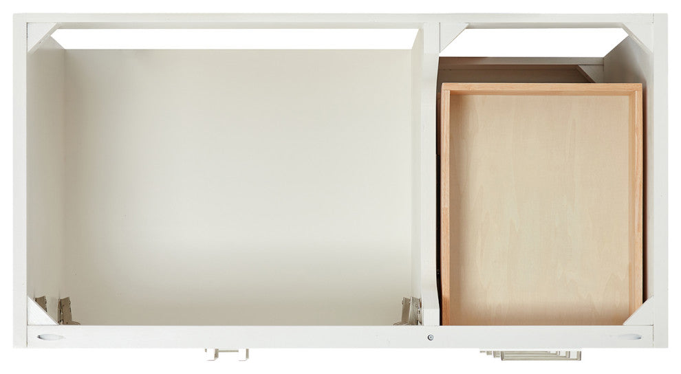 Ariel Stafford 42" Single Left Offset Sink Bathroom Vanity Base, White
