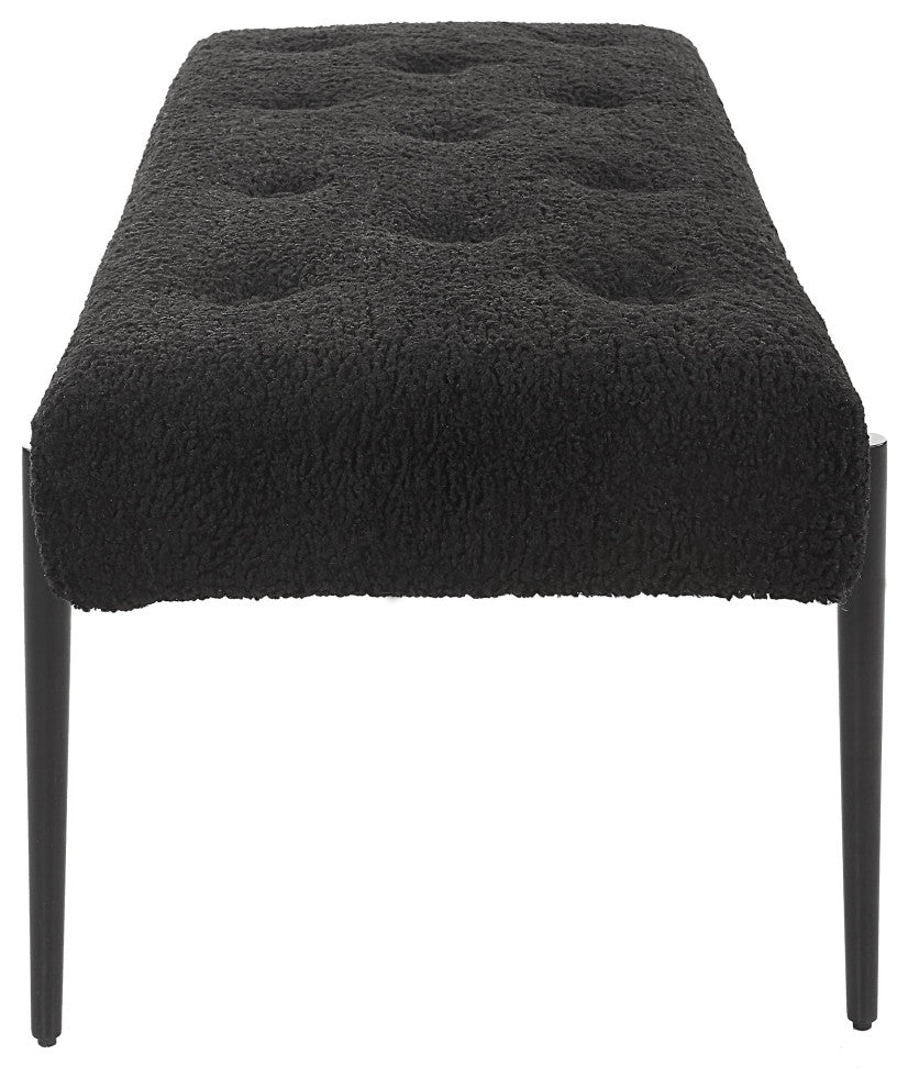 Uttermost Olivier Modern Black Bench