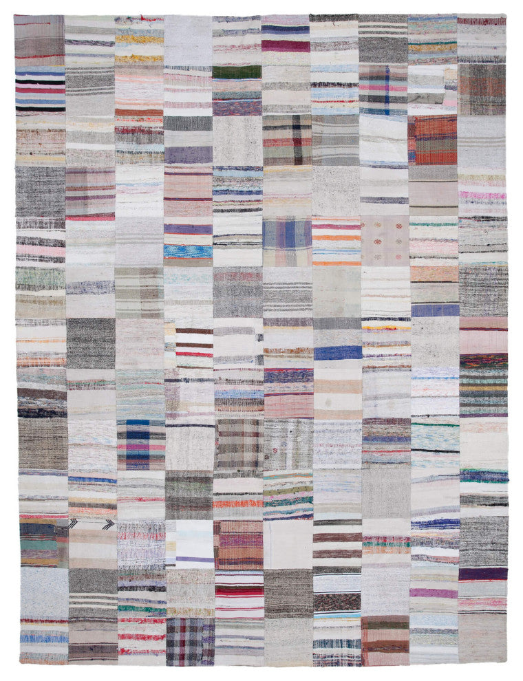 Rug N Carpet - Handmade Anatolian 10' 0'' x 13' 1'' Rustic Patchwork Kilim Rug