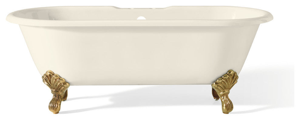 Cheviot Products Regal Cast Iron Bathtub With Faucet Holes and Shaughnessy