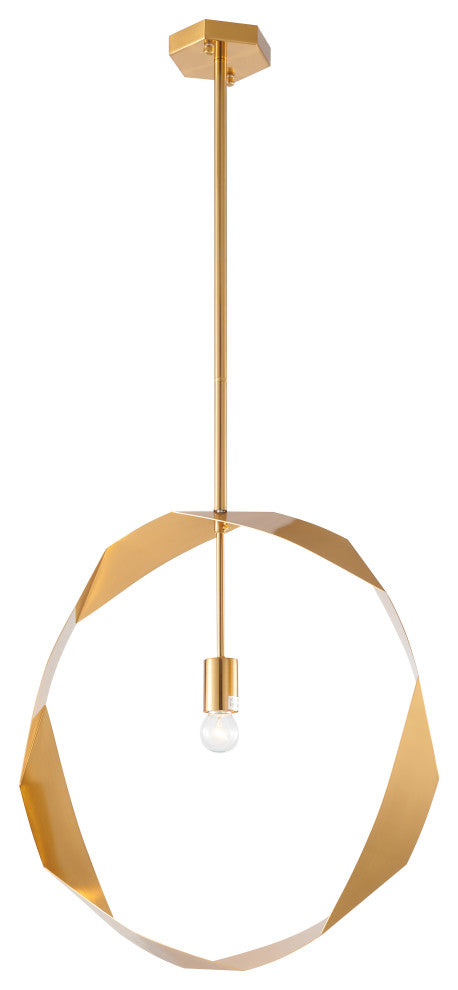 Bethel International LA40C20BR 1-Light Pendant, Antique Brass