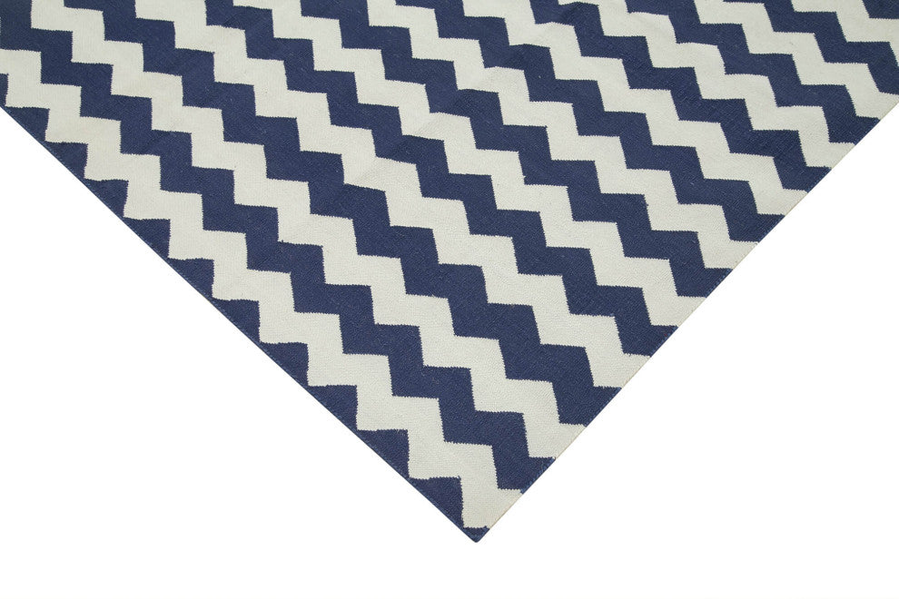 Rug N Carpet - Handmade Wool 9' 11'' x 13' 10'' Flatweave Dhurrie Kilim Rug