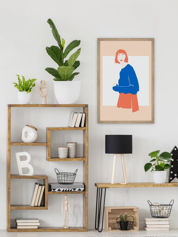 "Bangs and Eyebrows" Framed Painting Print, 24x36