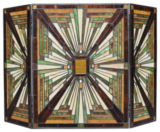 Innes Mission-Style 3Pcs Folding Fireplace Screen 45" Wide