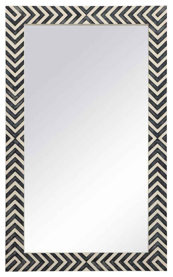Omar Rectangle Mirror, 24", Chevron