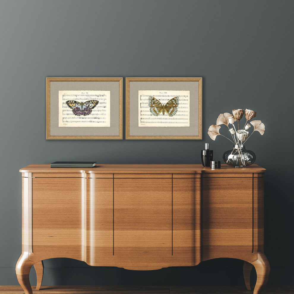 Musical Butterflies Artwork, 2-Piece Set