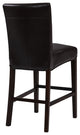 Milton Fabric Stool, Coffee Bean, Counter Stool, Bonded Leather
