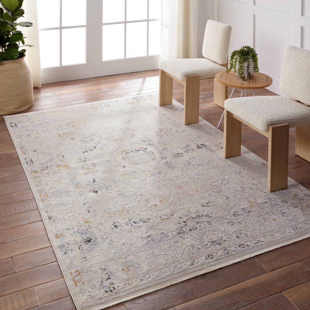 Jaipur Living Trifine Floral Gray/Cream Area Rug 3'11"X5'11"