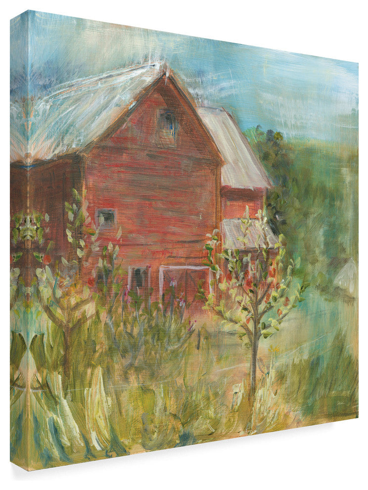 Sue Schlabach ''Barn Orchard'' Canvas Art, 14"x14"