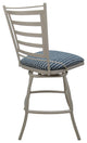 Outdoor/Indoor Bar Stool Armless Jenna 26" 30" 35" Seat, Coco Indigo Blue, Beige, 30"