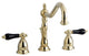 Kingston Brass Widespread Bathroom Faucet With Brass Pop-Up, Polished Brass