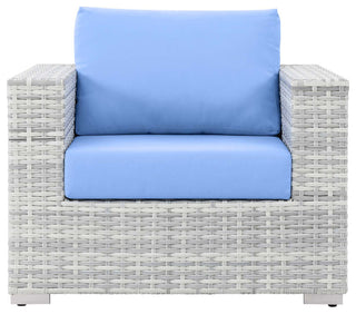 Convene Outdoor Patio Armchair Light Gray Light Blue