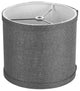 Classic Drum Burlap Lampshades, Denim Blue, 8"