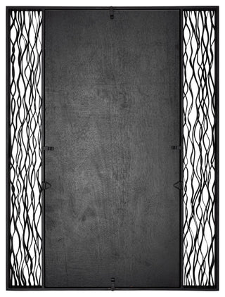 Estela 30x40 Rectangular Wall Mirror - Matte Black/French Gold