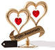 24K Gold Plated Beautiful "Happy Anniversary" Double Heart Table Top Made