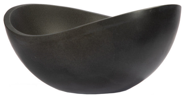 Eden Bath EB_S043LS-H Small Canoe Vessel Sink - Lava Stone