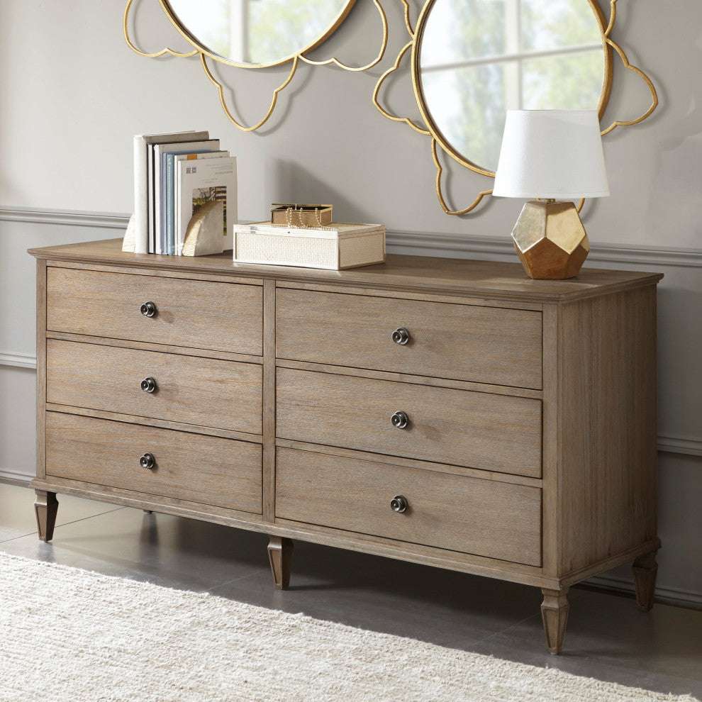 Madison Park Signature Victoria Nightstand, 6-Drawer Dresser