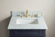 Legion Furniture 24" Single Sink Bathroom Vanity, Blue With Carrara Marble Top