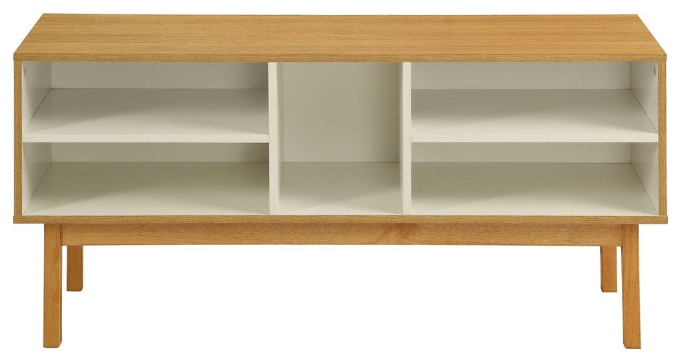 Console Table, Natural and Ivory