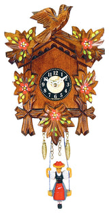 Engstler Battery-Operated Clock- Girl Swinging- Mini Size