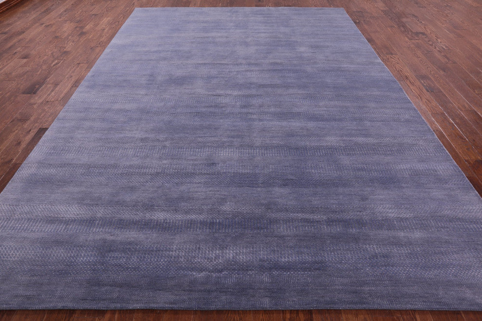9' 2" X 12' 4" Savannah Grass Wool and Silk Handmade Rug Q11443