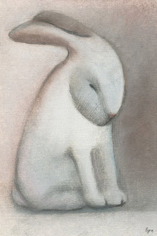 "Rabbit Reflexion" Painting Print on Wrapped Canvas, 24"x36"