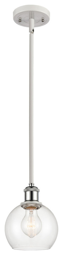 Innovations 516-1S-WPC-G122-6-LED 1 Light Pendant, White, Polished Chrome