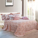 Coral Chevron 9-Piece Bed Spread Set, Coral, King, 122"x106"