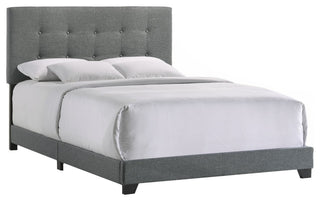 Kent Addyson Upholstered Platform Bed, Gray, Queen
