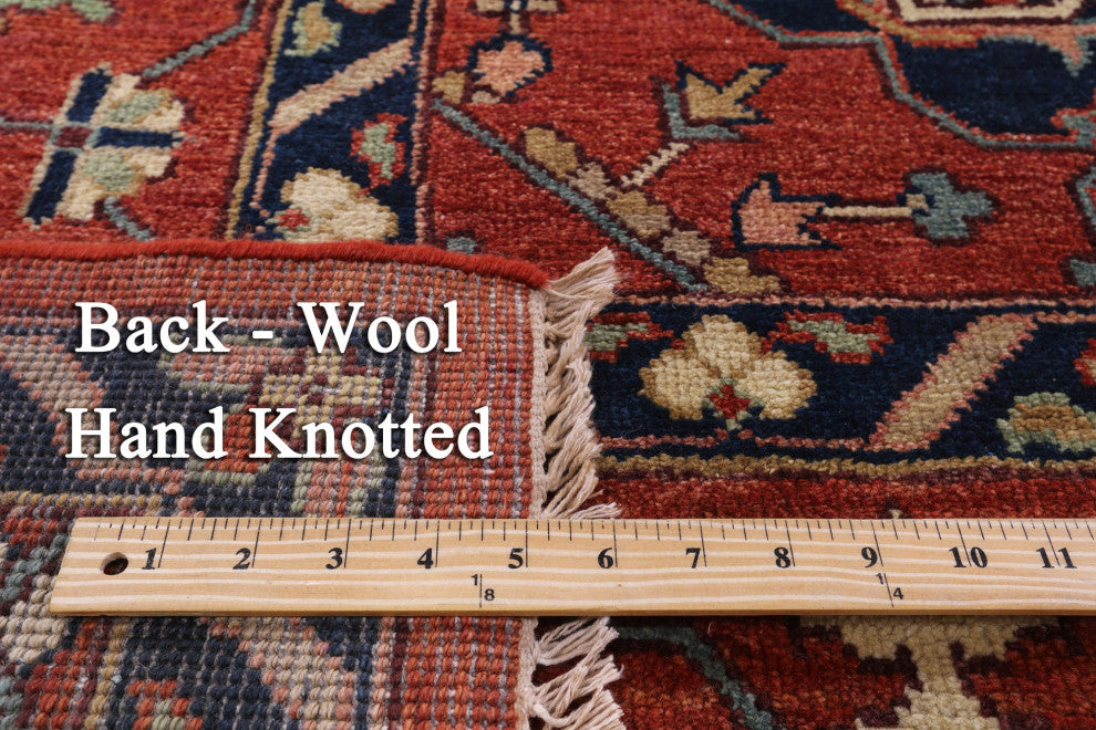 9' 11" X 13' 8" Handmade Heriz Serapi Wool Rug - Q16010