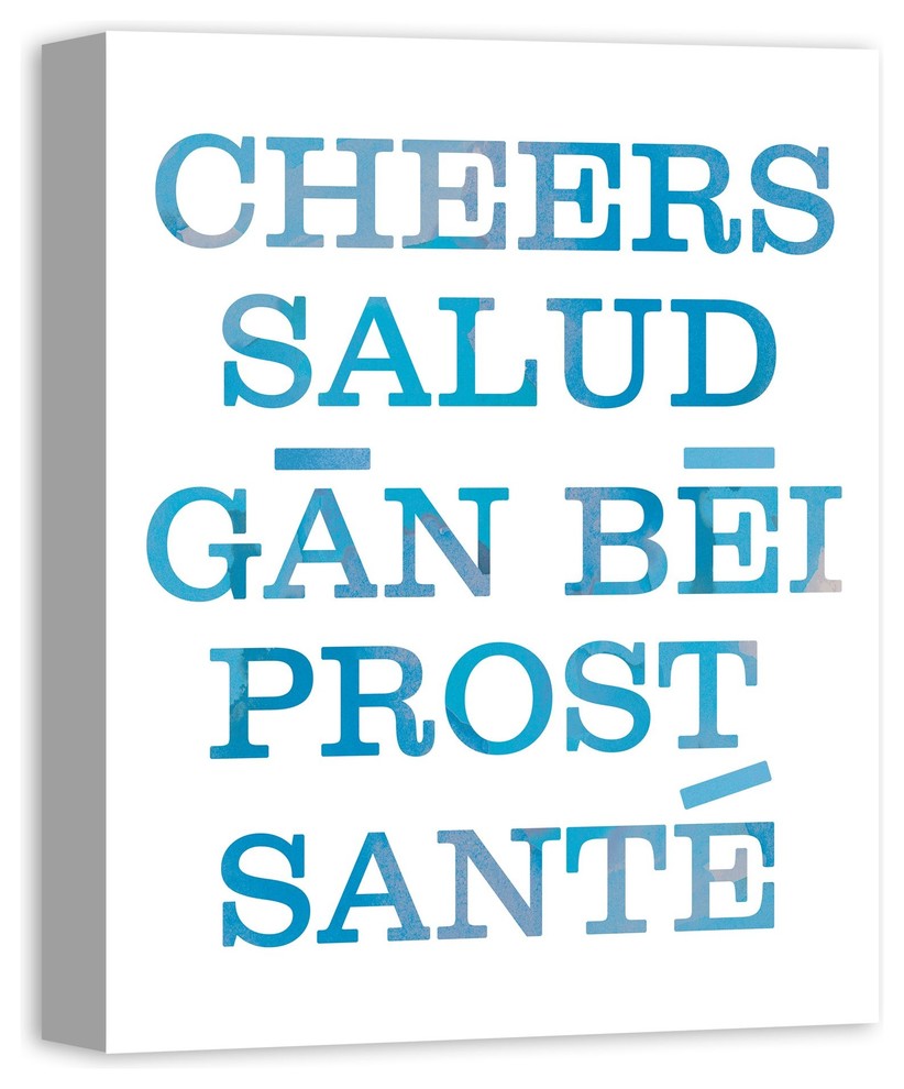 Cheers Around The World Canvas Wall Art, 16"x20"