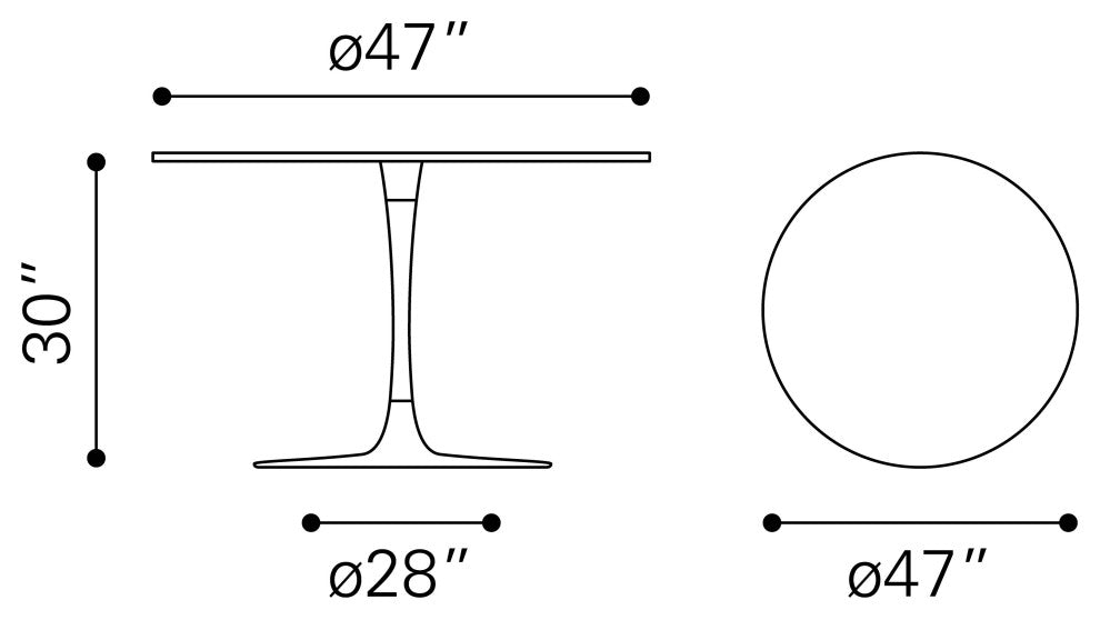 Phoenix Dining Table White