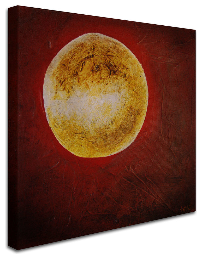 ''Moon on Red'' Canvas Art by Nicole Dietz