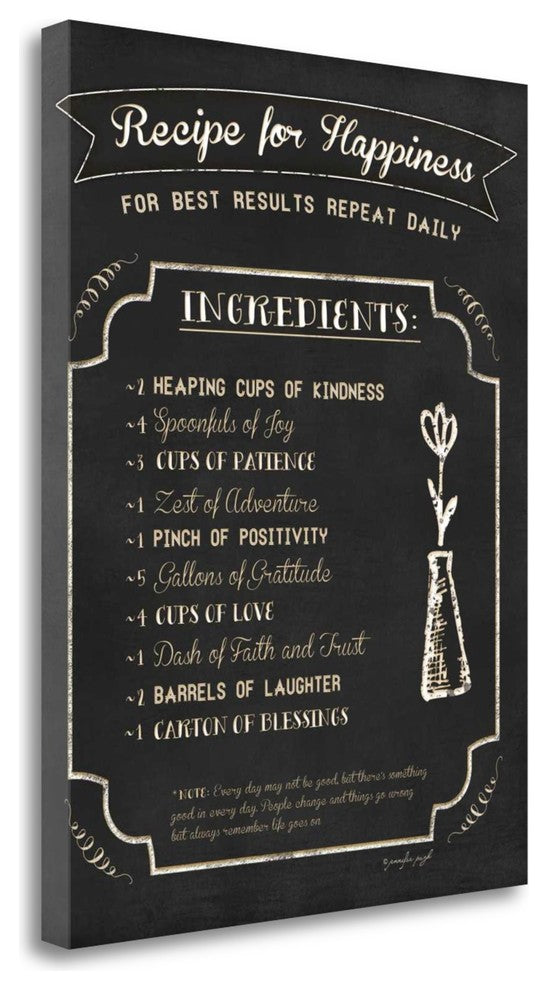 "Recipe For Happiness" By Jennifer Pugh, Giclee Print on Gallery Wrap Canvas