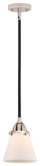 Small Cone Mini Pendant, Black Polished Nickel, Matte White, Matte White