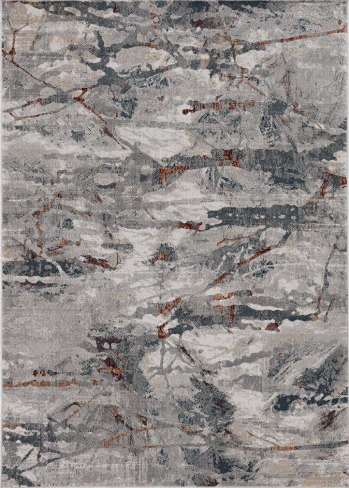 Lara Grey/Brick Whisper 5'3" x 7'7" Rug