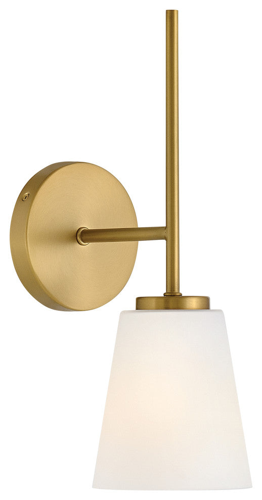 Lark Bri Medium Single Light Vanity, Lacquered Brass