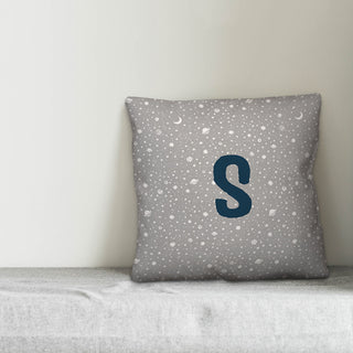 Monogram S Space Doodle 16x16 Spun Poly Pillow