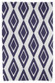 30x60" Diamond Jive 1, Geometric Print Beach Towel, Navy Blue