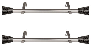 Maira Side Curtain Rods 12-20", Satin Nickel