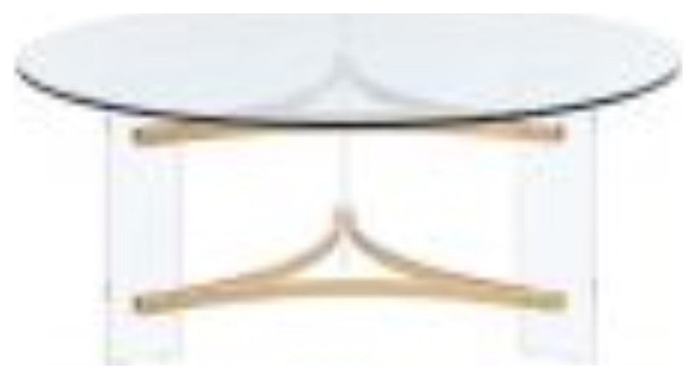 Lv01083 Coffee Table, Gold Finish, Sosi, 1-Piece/1Ctn