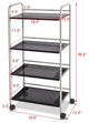Modern 4-Tiers Rolling Cart Storage Display Rack