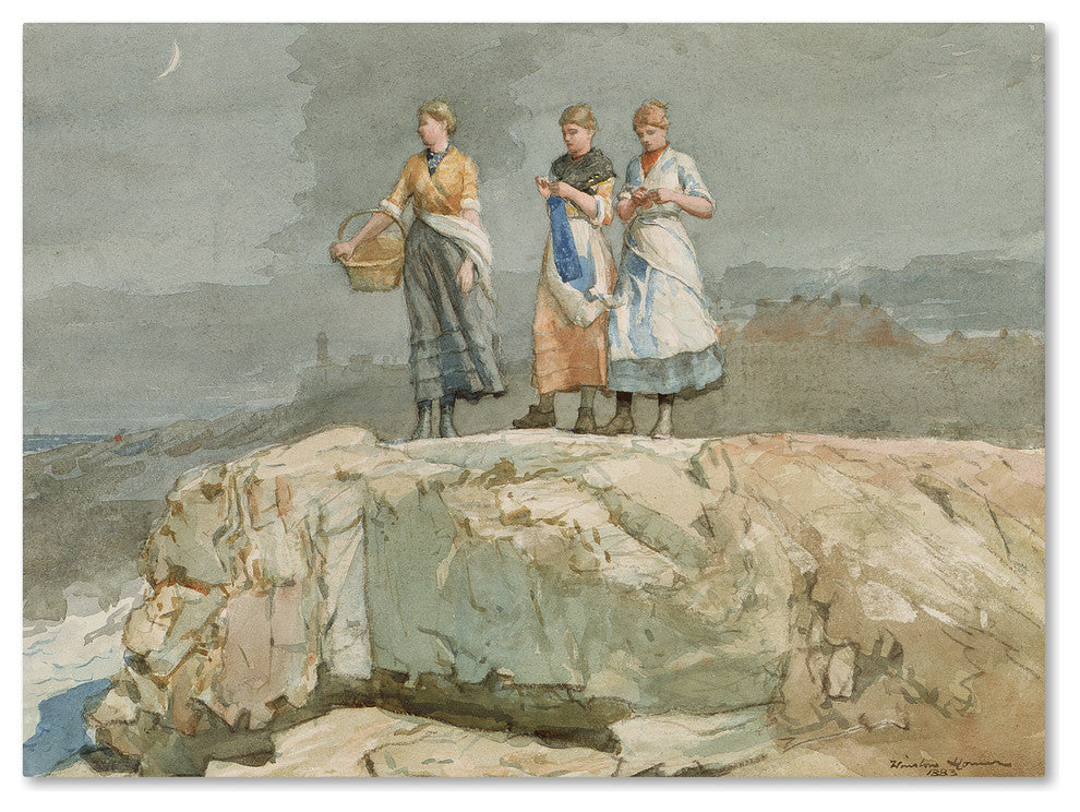 Winslow Homer 'The Cliffs' Canvas Art, 19 x 14