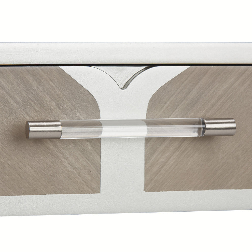 Lanterna Vanity With Mirror, Silver Mist